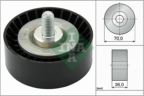 Deflection/Guide Pulley, V-ribbed belt
